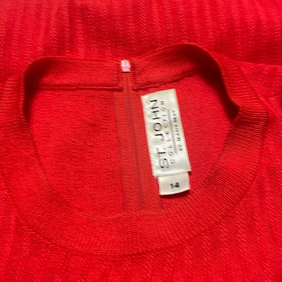 Vintage St. John by Marie Gray Knit Dress Sz 14 - Picture 7 of 7